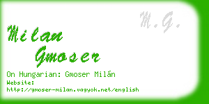 milan gmoser business card
